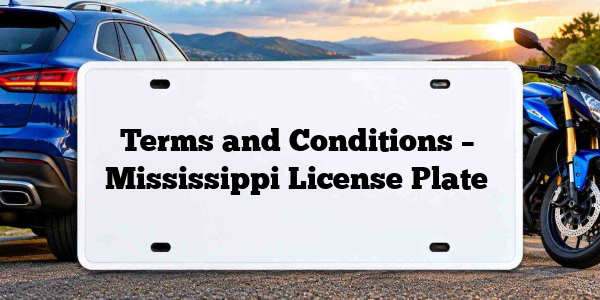 Terms and Conditions – Mississippi License Plate